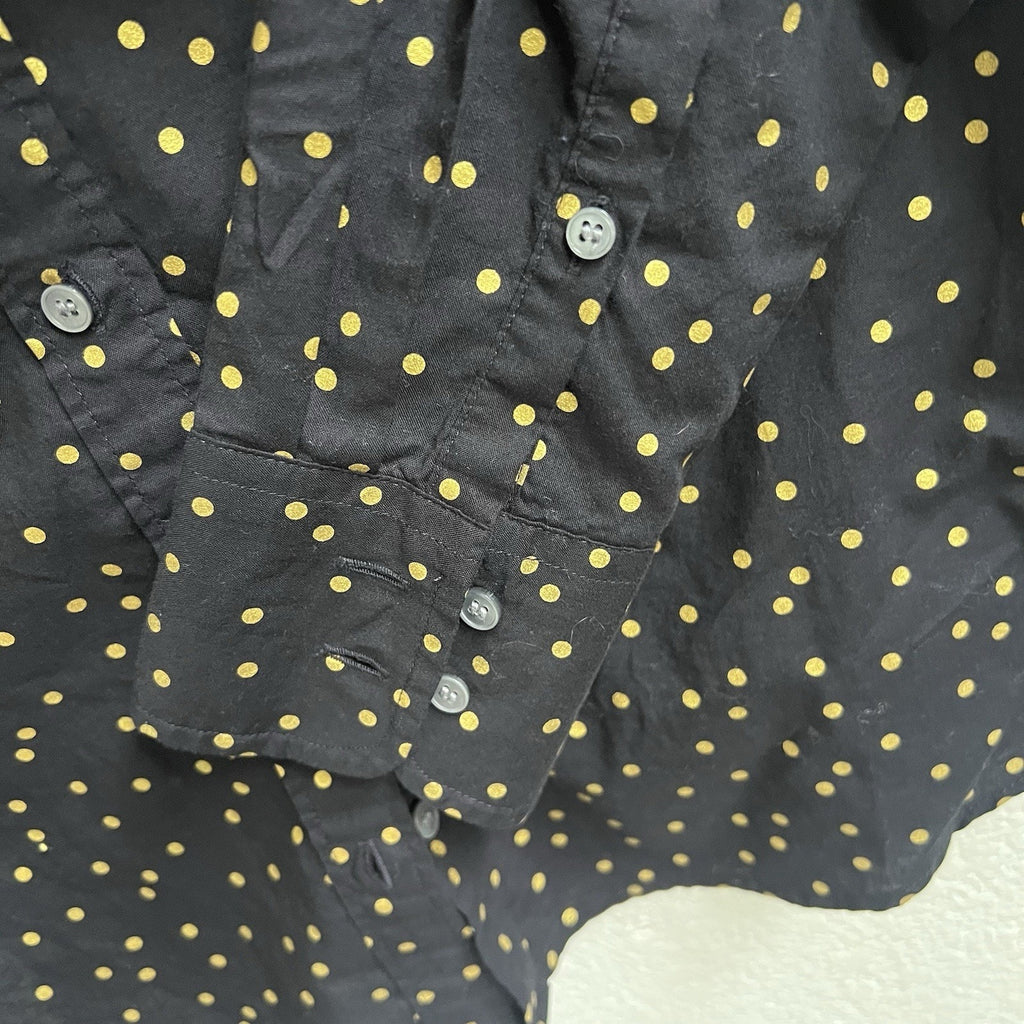 J.crew Women’s Perfect Shirt Button Down Long Slv Polka dot Sz 4 Black Career