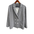 The Fifth Label Oversized Blazer Double Breasted Plaid Check Pattern Sz L Coat