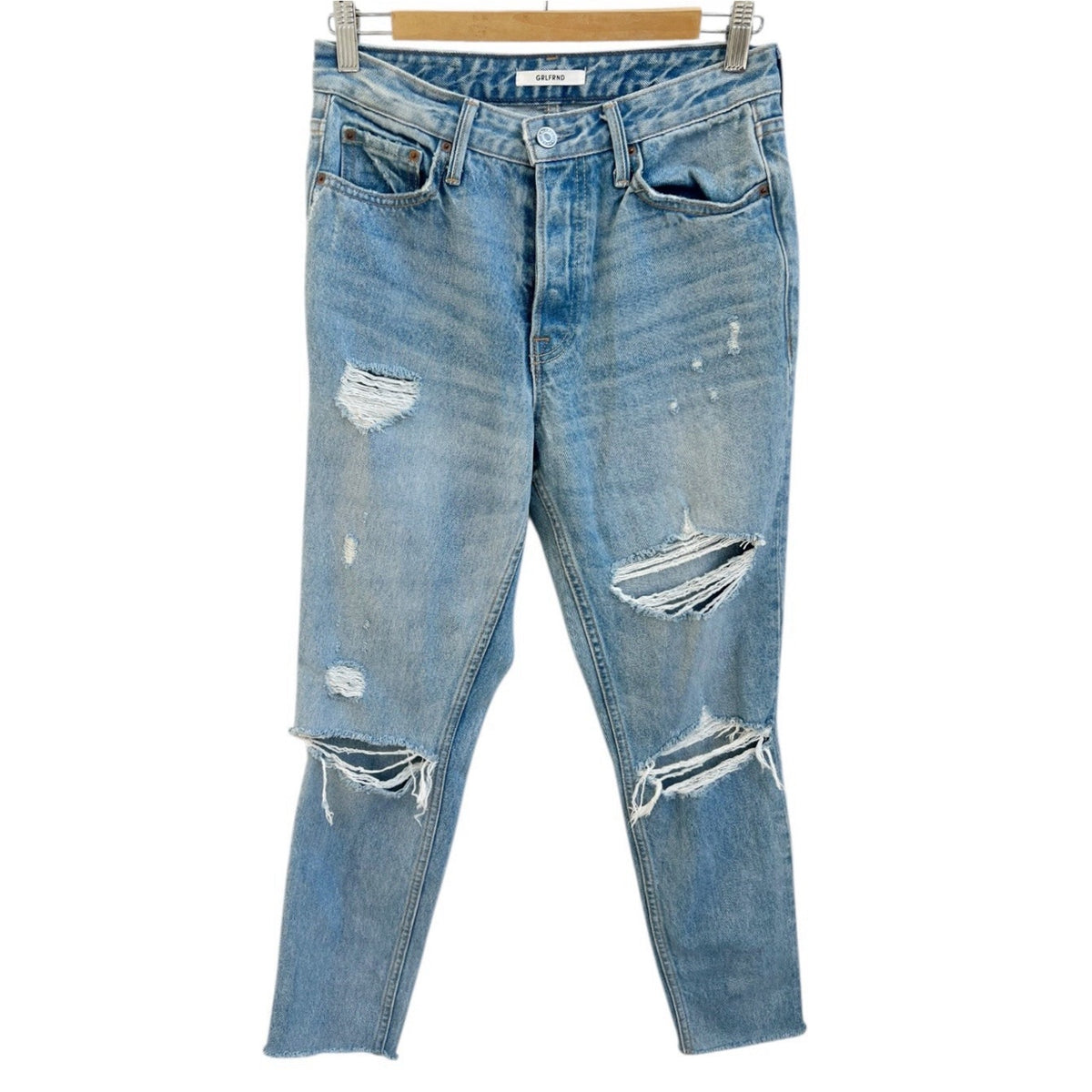 GRLFRND Karolina High Rise Skinny Jean Butt Slit in A Little More Love Sz 27
