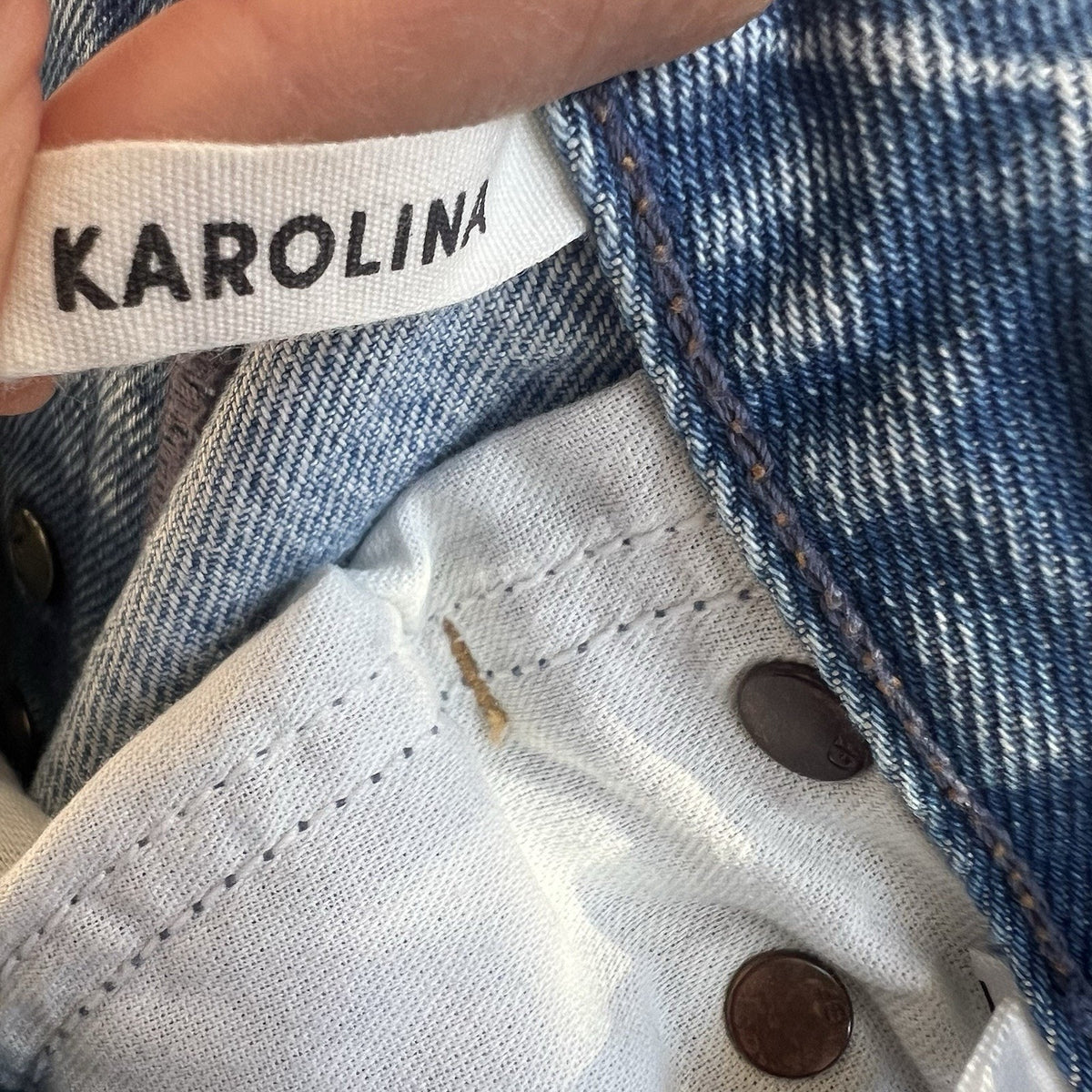 GRLFRND Karolina High Rise Skinny Jean Butt Slit in A Little More Love Sz 27