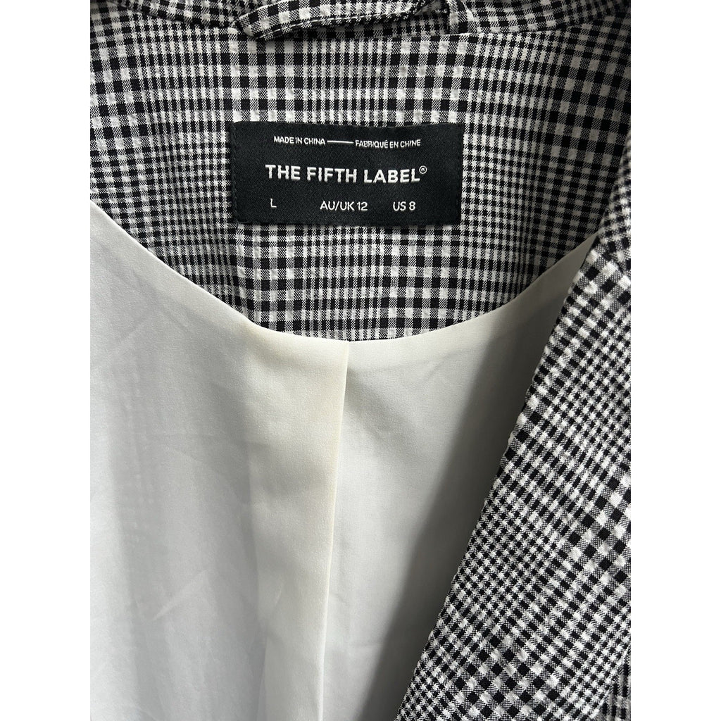 The Fifth Label Oversized Blazer Double Breasted Plaid Check Pattern Sz L Coat
