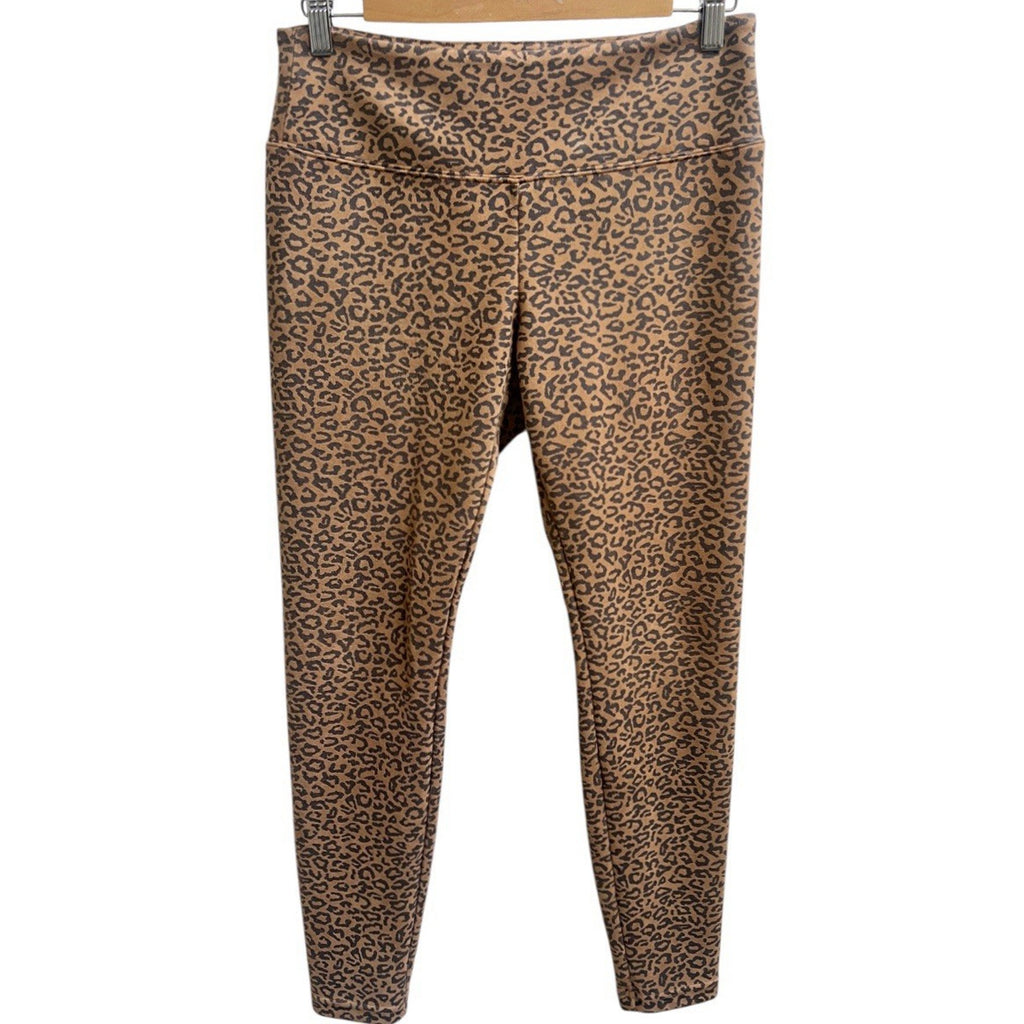 Carmen Marc Valvo Leopard Print Leggings Sz S Faux Leather Pull On Stretchy
