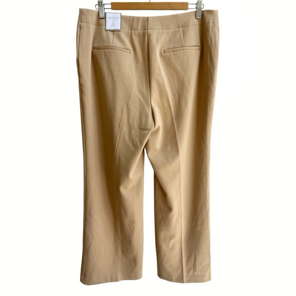 Chico's Womens NWT Metro Wide Leg Trouser Arabian Camel Tan Pants Sz 2 | L | 12