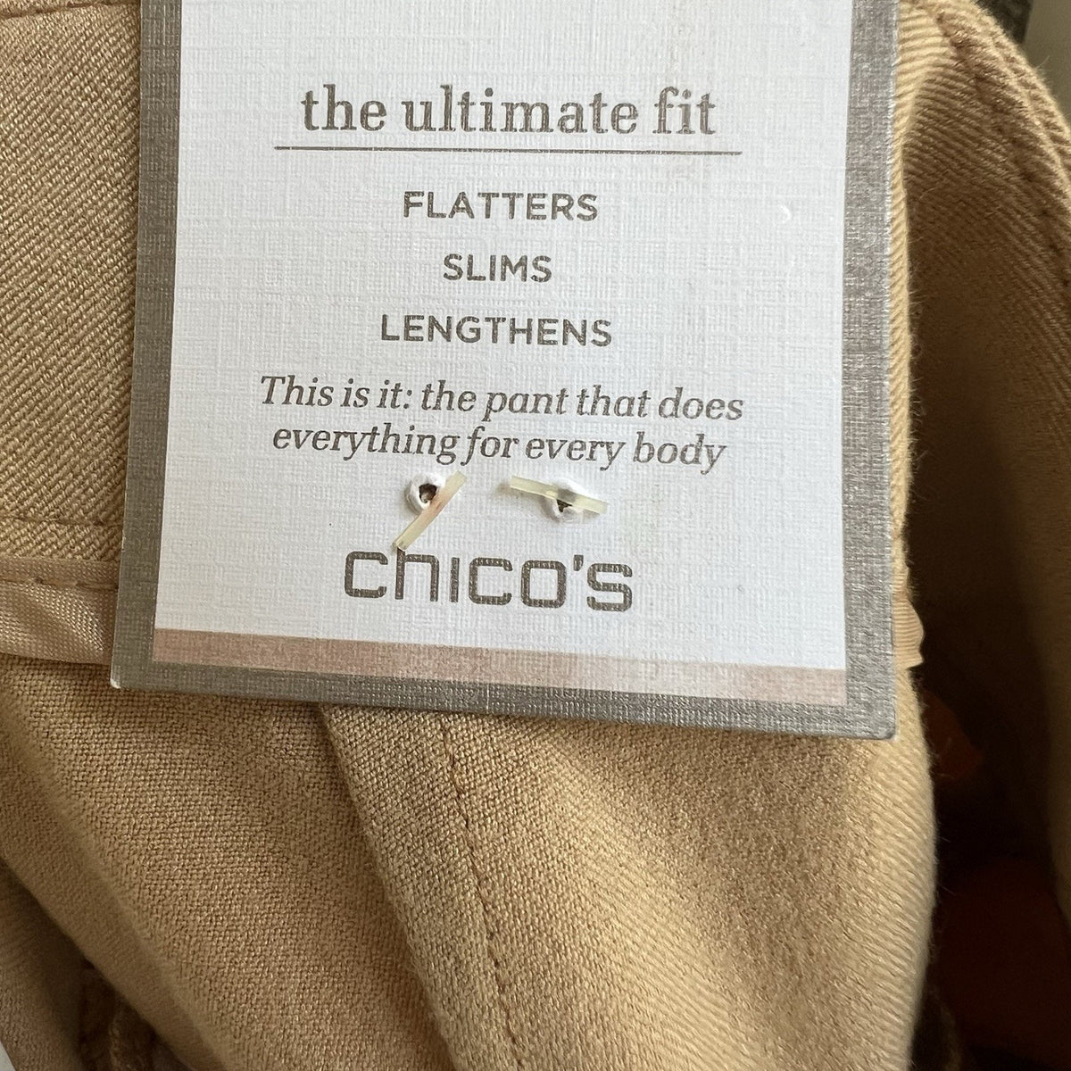 Chico's Womens NWT Metro Wide Leg Trouser Arabian Camel Tan Pants Sz 2 | L | 12