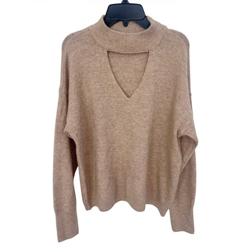 1. State Nordstrom Camel Tan Sweater Sz M V Neck Cutout