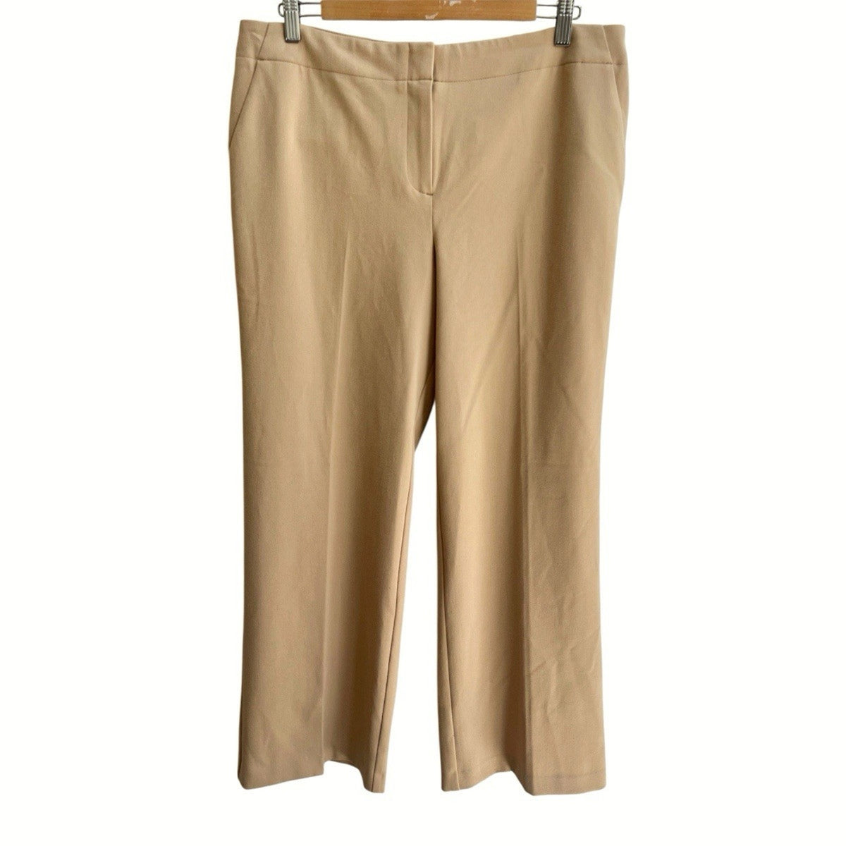 Chico's Womens NWT Metro Wide Leg Trouser Arabian Camel Tan Pants Sz 2 | L | 12