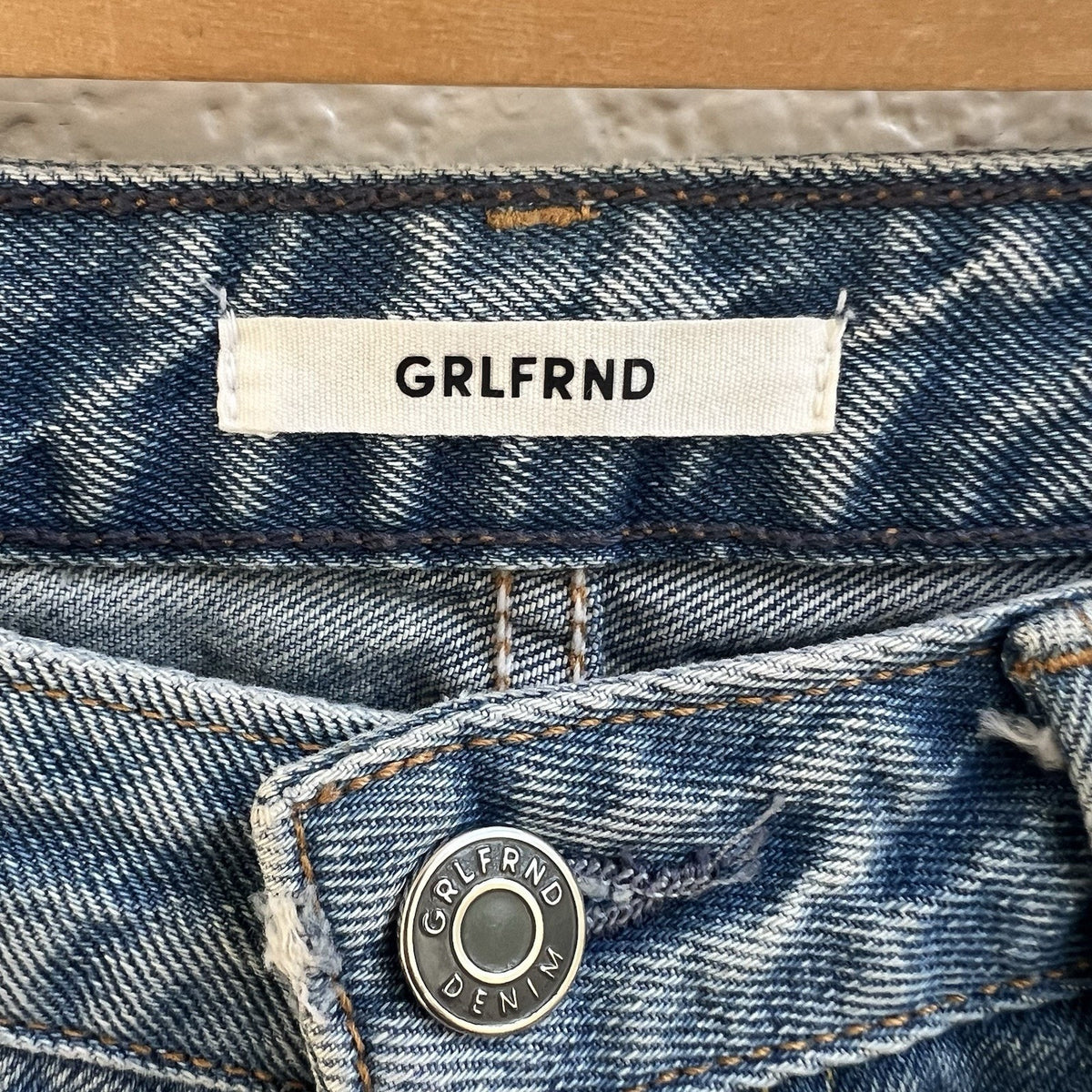 GRLFRND Karolina High Rise Skinny Jean Butt Slit in A Little More Love Sz 27