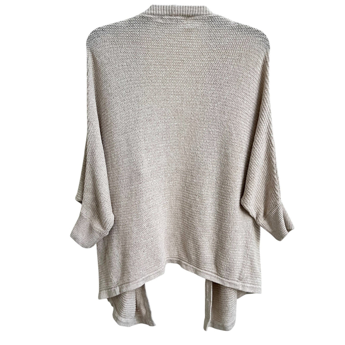Madewell XS Seabank Cardigan Sweater Knit Oatmeal Open Front Drapey Relaxed