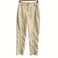 MOTEL ROCKS Centa Trouser Straight Leg Faux Leather PU Vegan Sz XS Beige