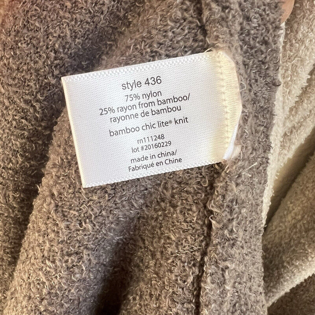 Barefoot Dreams CozyChic Lite Ombre Cardigan Waterfall Drape Oatmeal Taupe S M