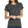 Rag & Bone Short Slv Crew Neck Animal Print T Shirt Sz XS Organic Pima Cotton