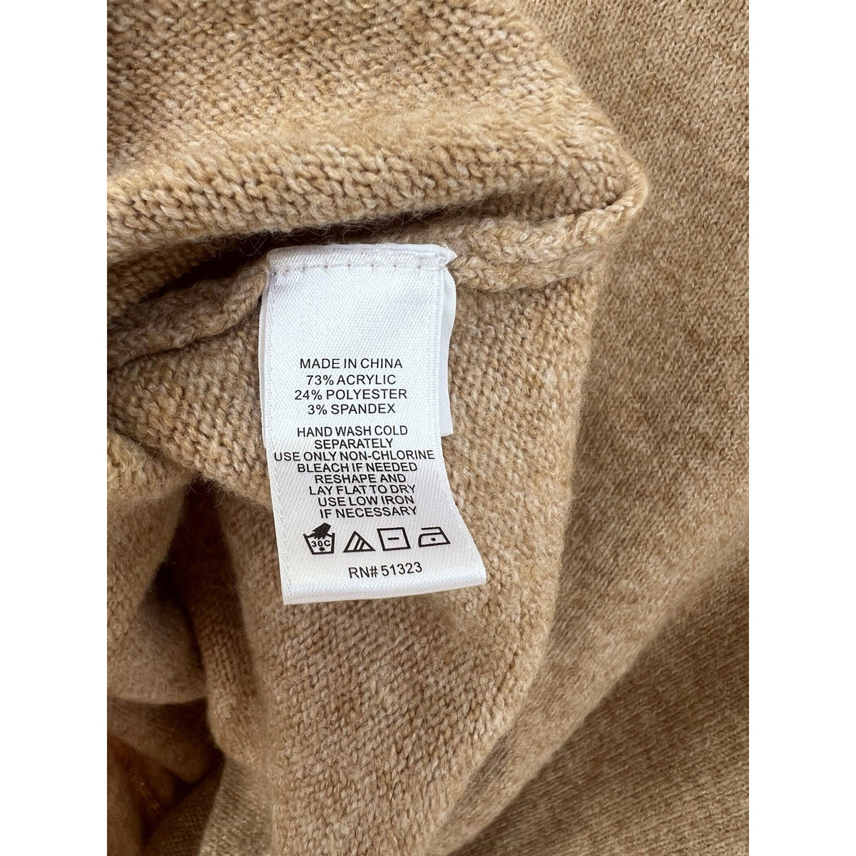 1. State Nordstrom Camel Tan Sweater Sz M V Neck Cutout