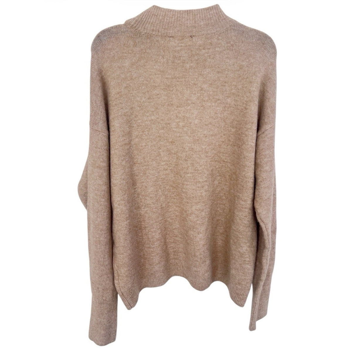 1. State Nordstrom Camel Tan Sweater Sz M V Neck Cutout
