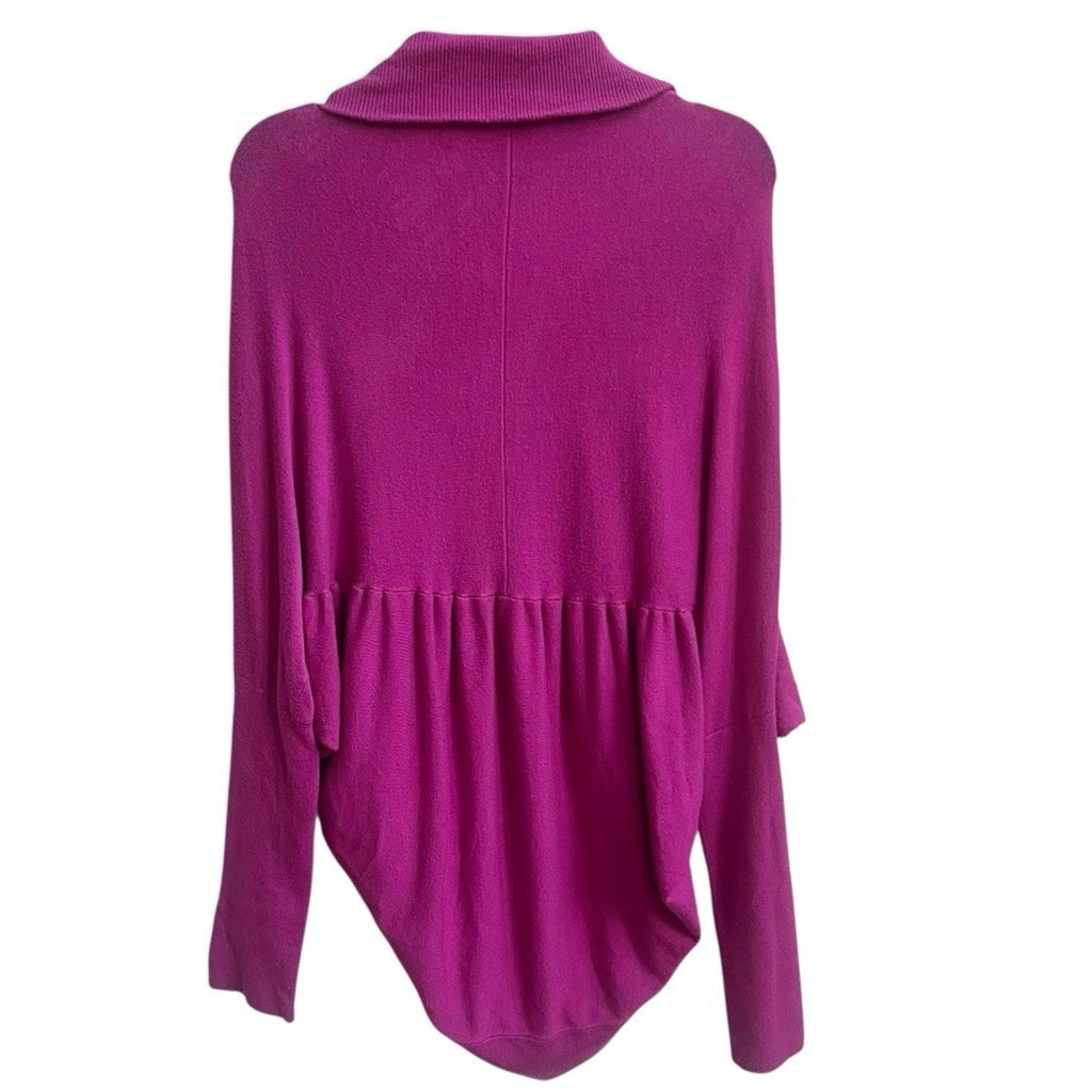 Ted Baker London Women Batwing Open Cardigan Sweater Cocoon Sz 1 US 4 Fuchsia