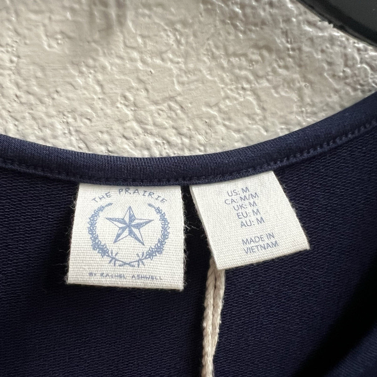 The Prairie by Rachel Ashwell NWT Sz M Navy Blue Shift T Shirt Dress Lace Trim