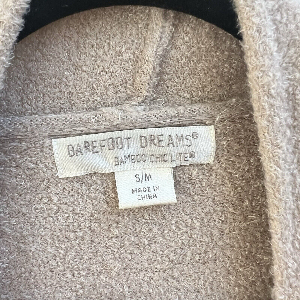 Barefoot Dreams CozyChic Lite Ombre Cardigan Waterfall Drape Oatmeal Taupe S M