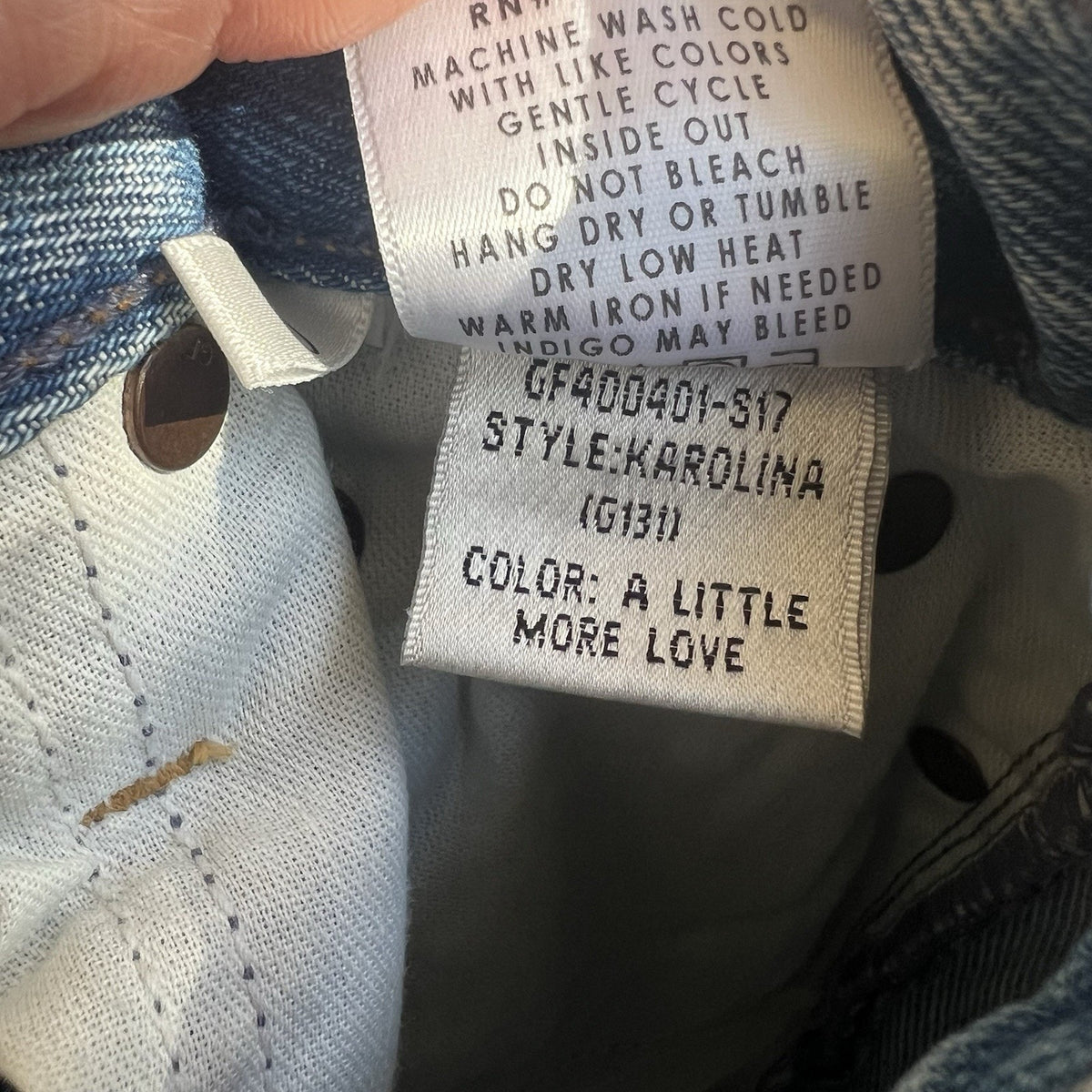 GRLFRND Karolina High Rise Skinny Jean Butt Slit in A Little More Love Sz 27