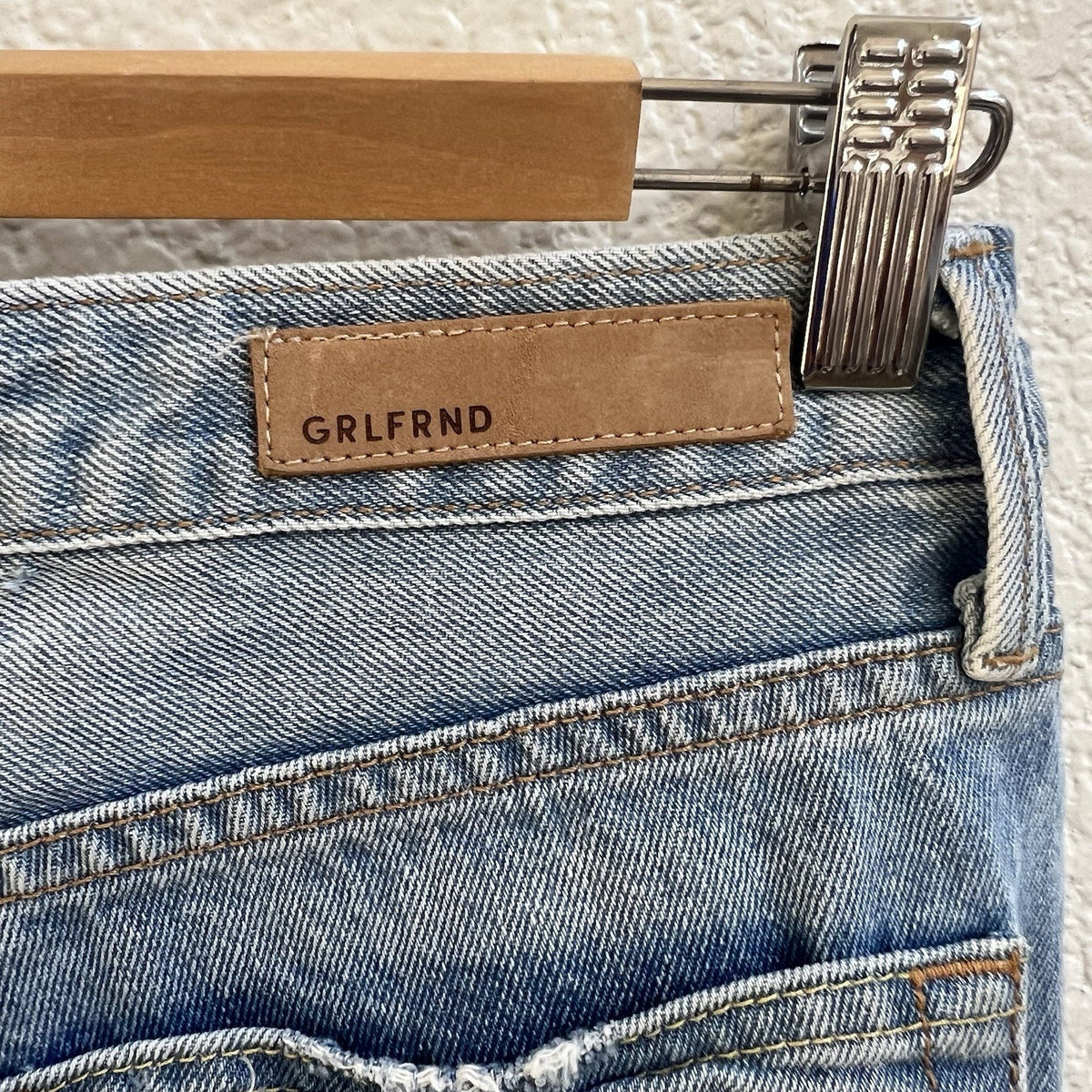 GRLFRND Karolina High Rise Skinny Jean Butt Slit in A Little More Love Sz 27