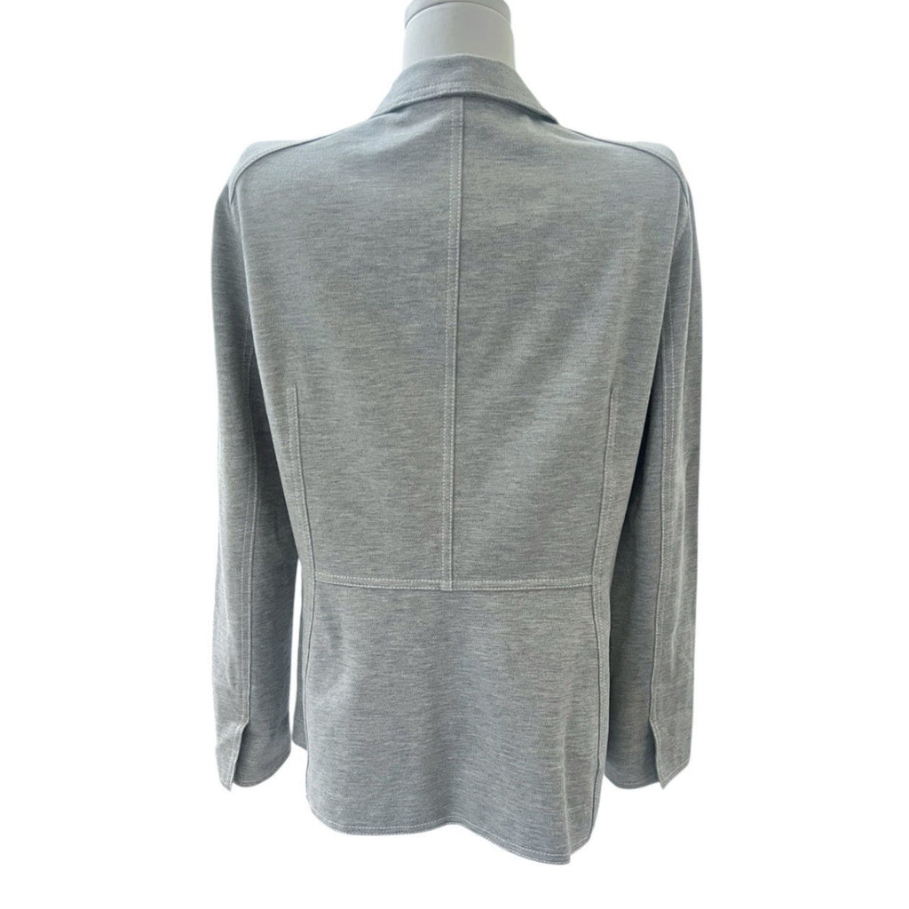 Lafayette 148 women Single Button Casual Gray Blazer Career Work Sz 6 Office