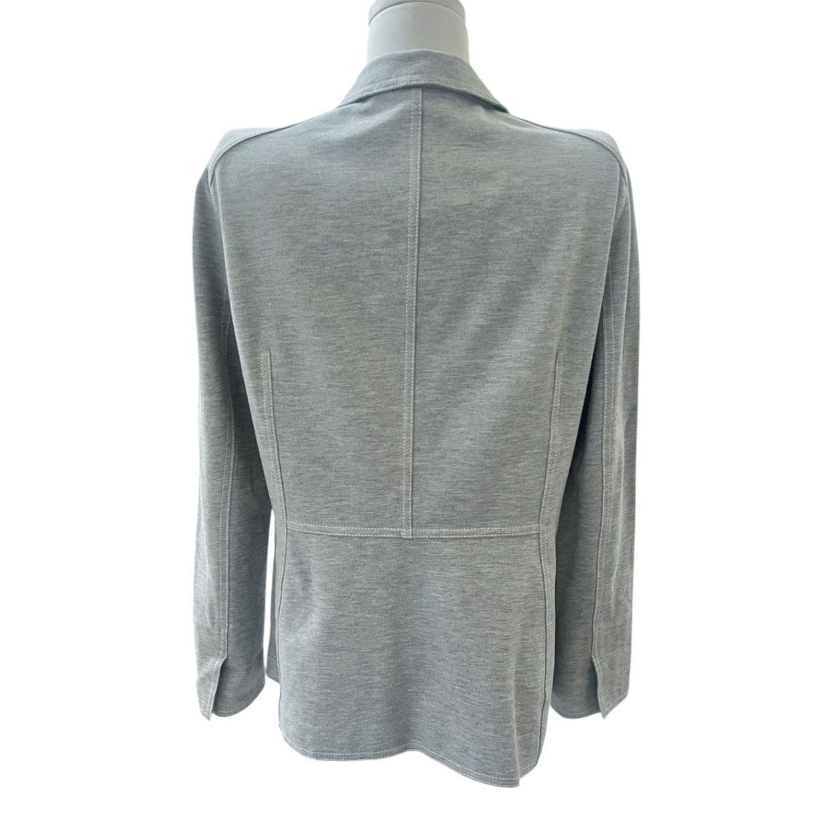 Lafayette 148 women Single Button Casual Gray Blazer Career Work Sz 6 Office