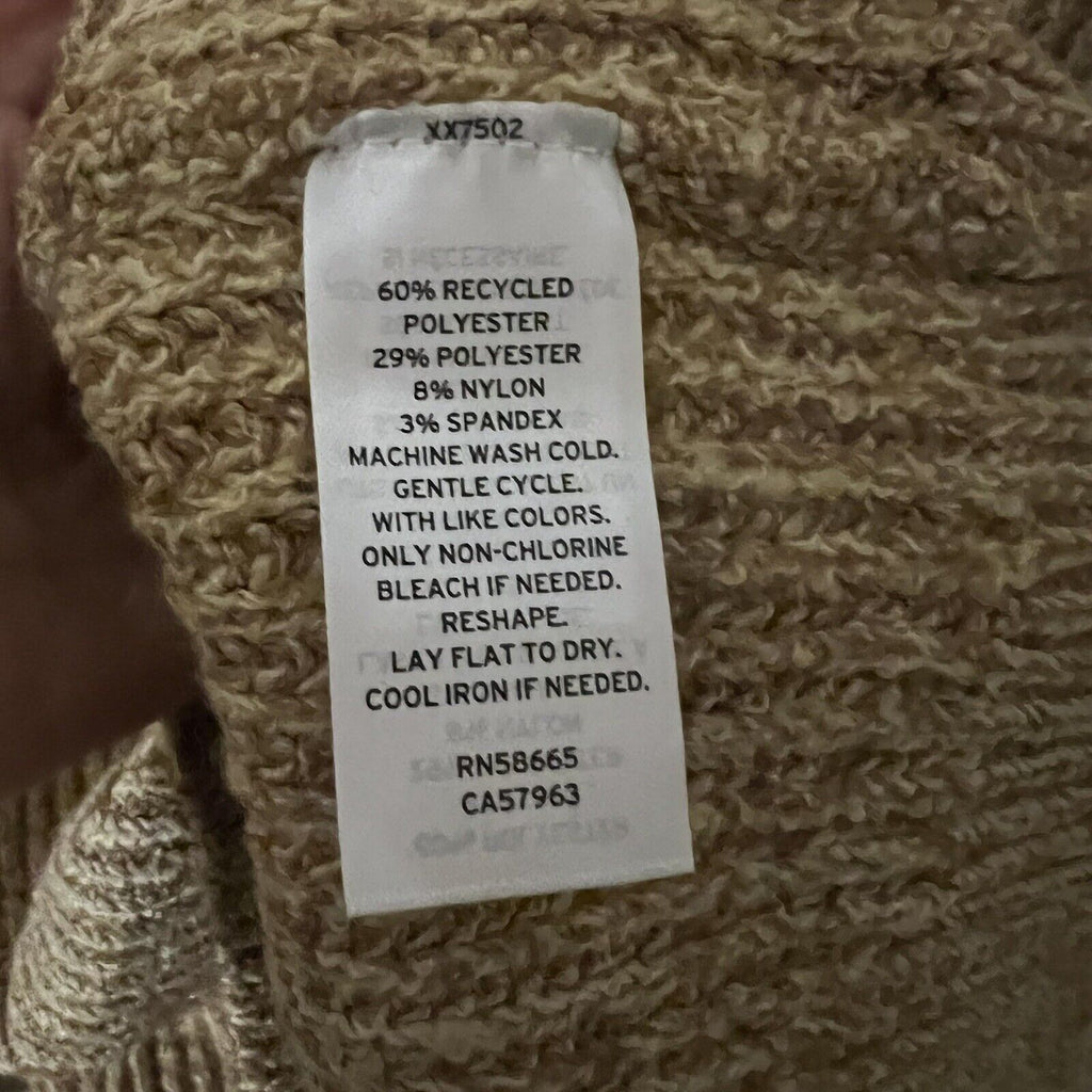 BP Nordstrom Womens NWT Plaited Stitch Crewneck Pullover Sweater Tan Sz S Knit