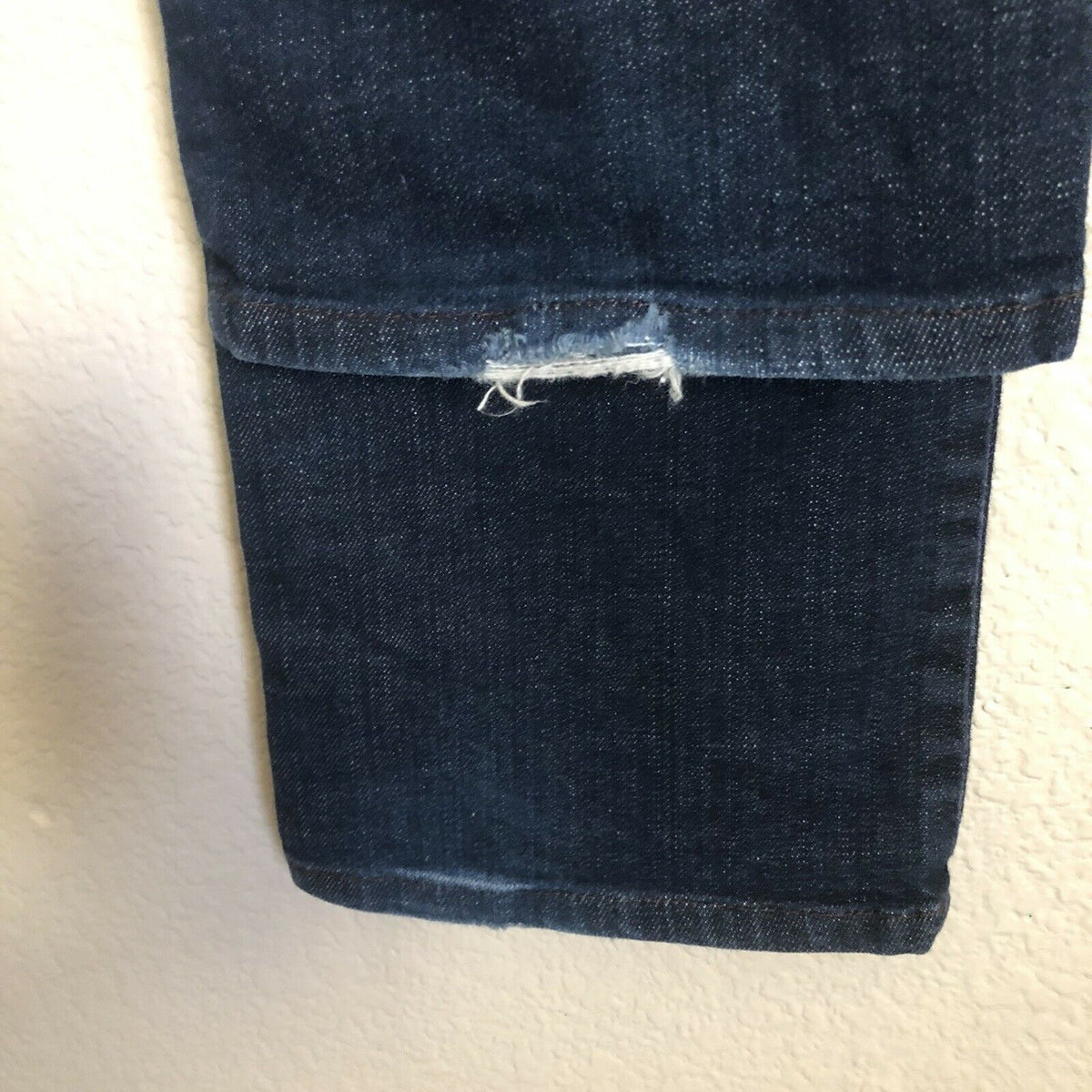 Eileen Fisher Jeans Straight Cut XS Organic Cotton Stretch High Rise Dark Blue