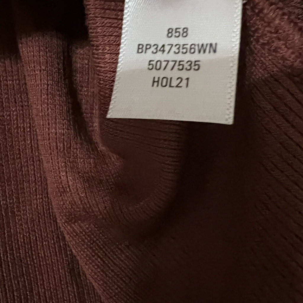 BP. Nordstrom Ribbed Long Sleeve Comfort Tee Brown Plus Sz 1X Stretchy Fitted
