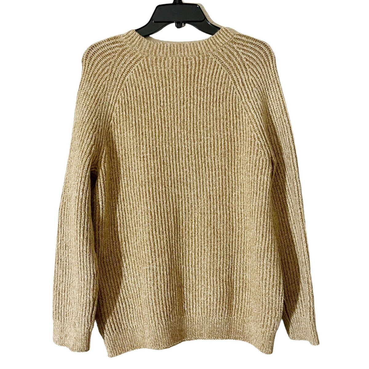 BP Nordstrom Womens NWT Plaited Stitch Crewneck Pullover Sweater Tan Sz S Knit