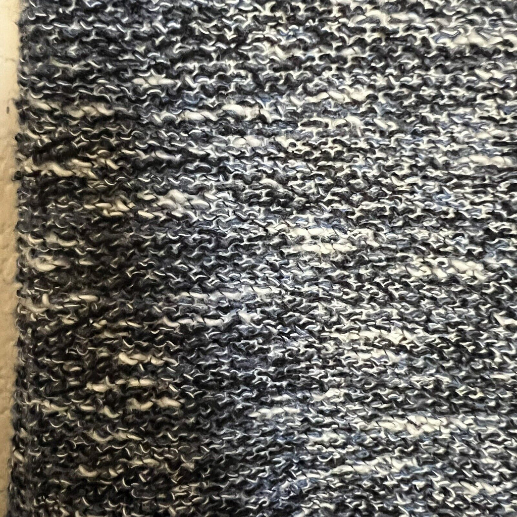 Vince Rolled Cuff Marled Terry Tee Shift Dress Short Slv Boucle Blue Gray Sz XS
